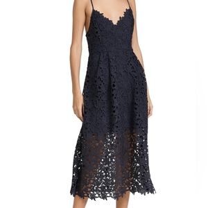 ASTR The Label Black Lace Midi Dress